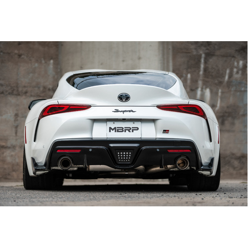 MBRP Toyota Supra 2020-2023 (Armor Pro) Cat-Back Exhaust 'Active' Burnt T304 Stainless Steel Tips Part # S43003BE