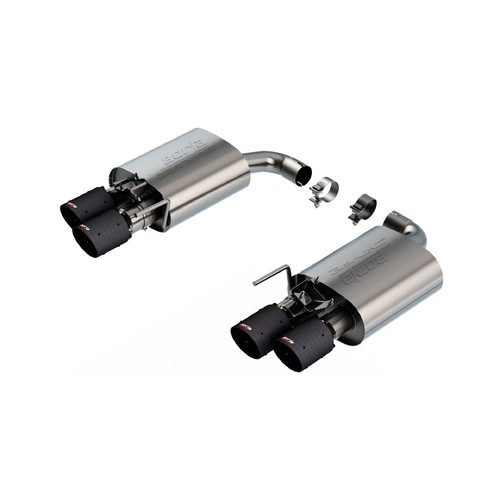 BORLA® Mustang S650 GT 2024 Axle-Back S-Type - Active Valve Quad Tip Exhaust Carbon Fibre Tips  part # 11985CFBA