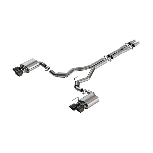 BORLA® S650 Mustang Dark Horse Cat-Back S-Type Exhaust. Quad Black Chrome Tips  part # 140964BC