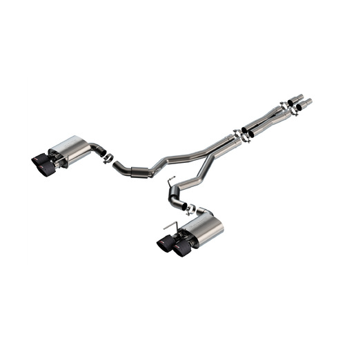 BORLA® S650 Mustang Dark Horse Cat-Back S-Type Exhaust. Quad Carbon Fibre Tips  part # 140964CFBA