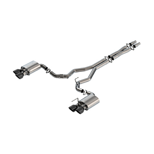 BORLA® S650 Mustang Dark Horse Cat-Back ATAK Exhaust. Quad Black Chrome Tips  part # 140965BC