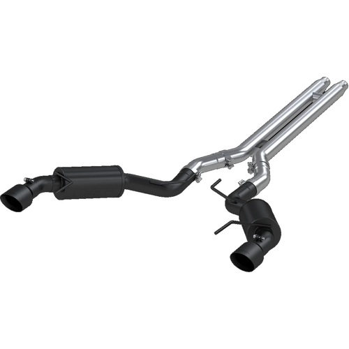 MBRP Mustang S550 GT 2015-2017 (Armor Black) Cat-Back Exhaust 'Street' Part # S7277BLK